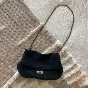 Free People Black Suede Crossbody